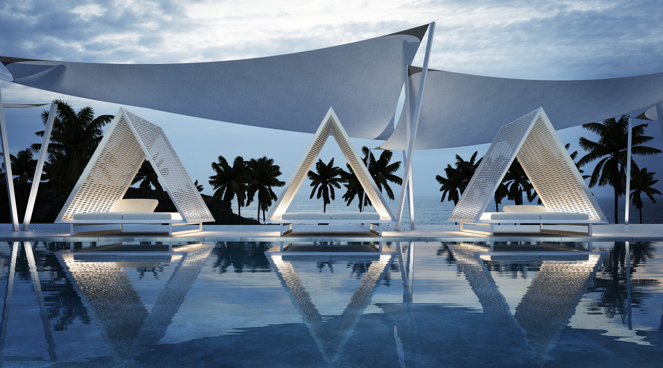 Moon and Vineyard daybeds by Ramón Esteve