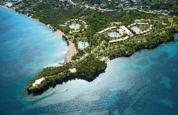 hotel resort seen from the air