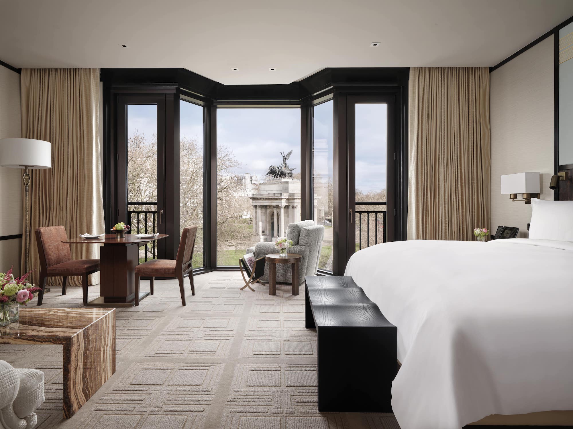 A hotel room overlooking Hyde Park