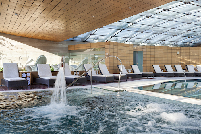 A spa pool with hydro jets