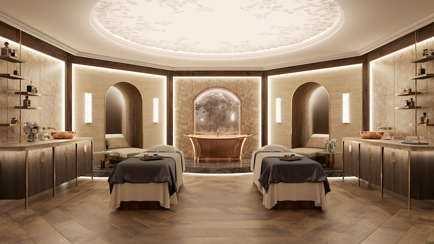 Couples treatment room in a spa