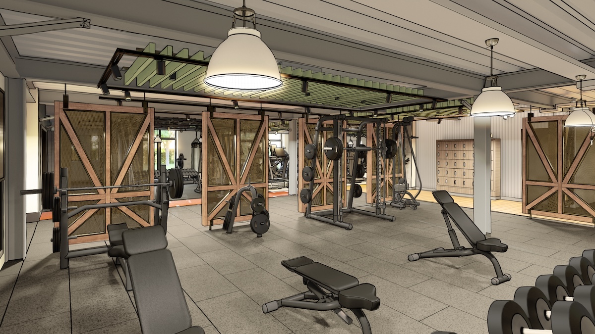 render of a gym
