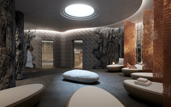 thermal suite at a Swiss spa