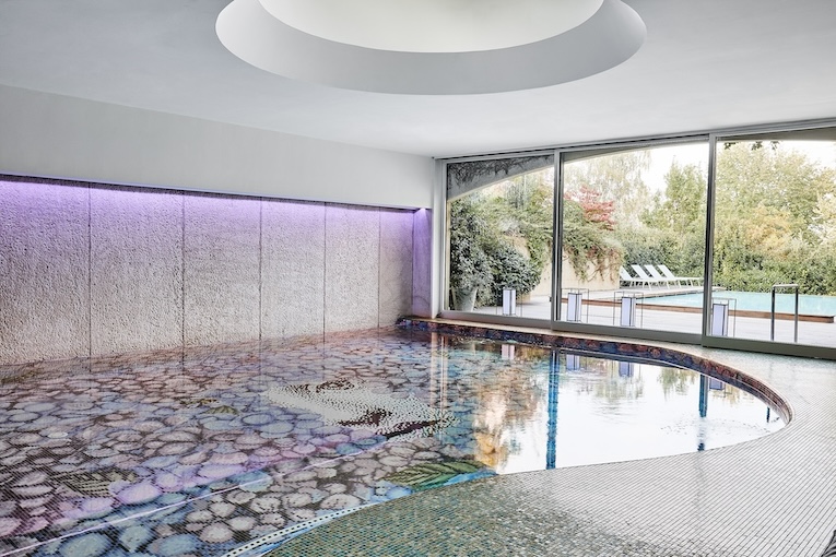 Pool with extravagant tiles