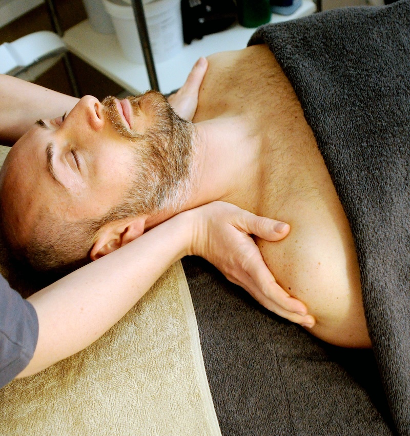Man having shoulder massage