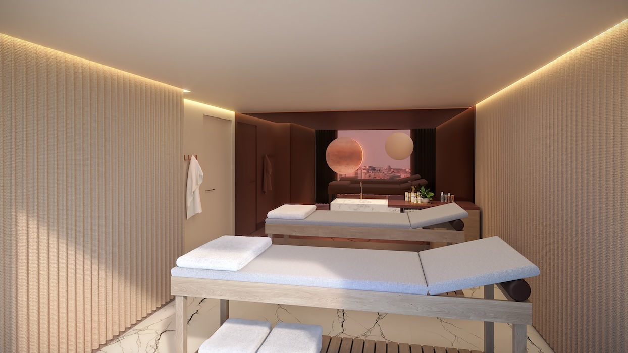 A double treatment room in a spa