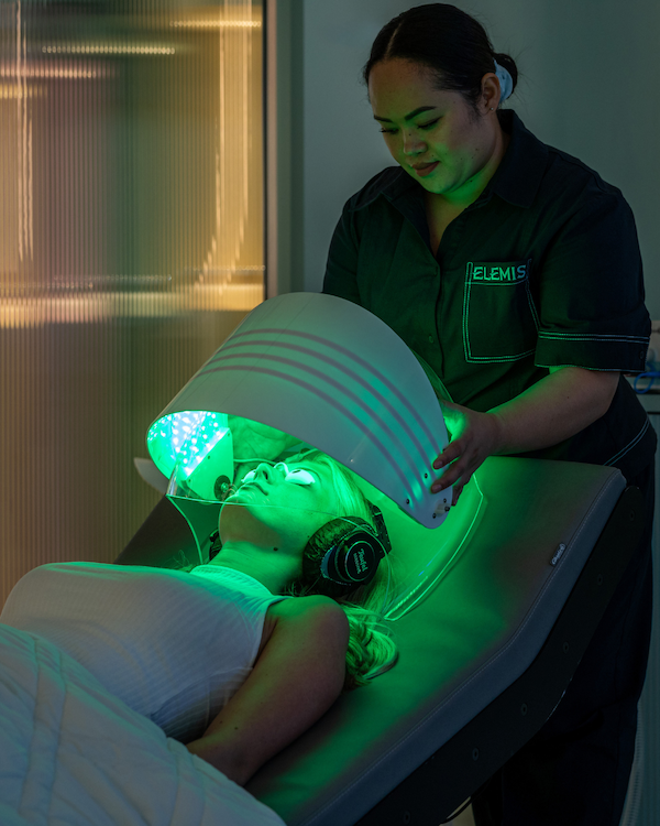 LED light is used in treatments at the Elemis store in Covent Garden