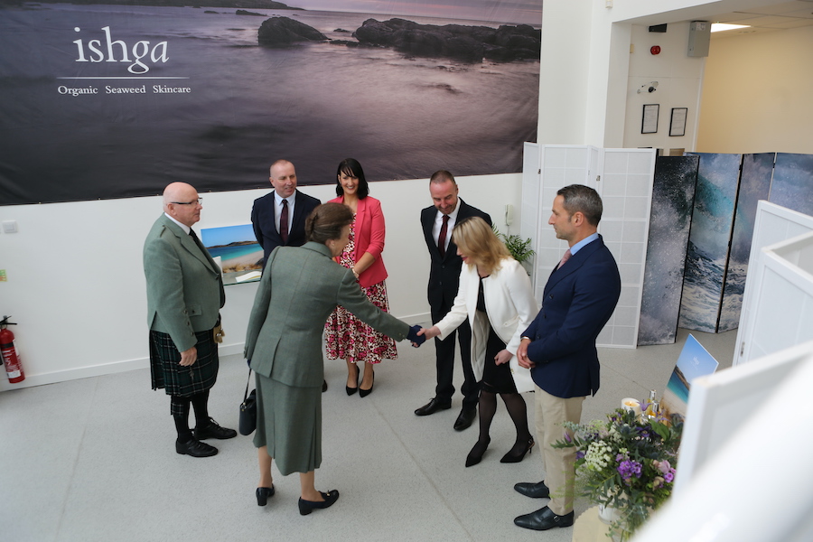 The Princess Royal meets the team at ishga in the Hebrides