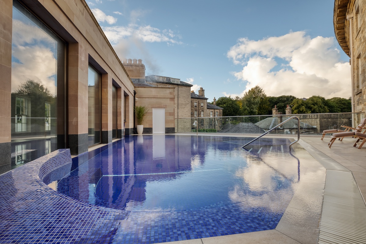 An outdoor spa pool