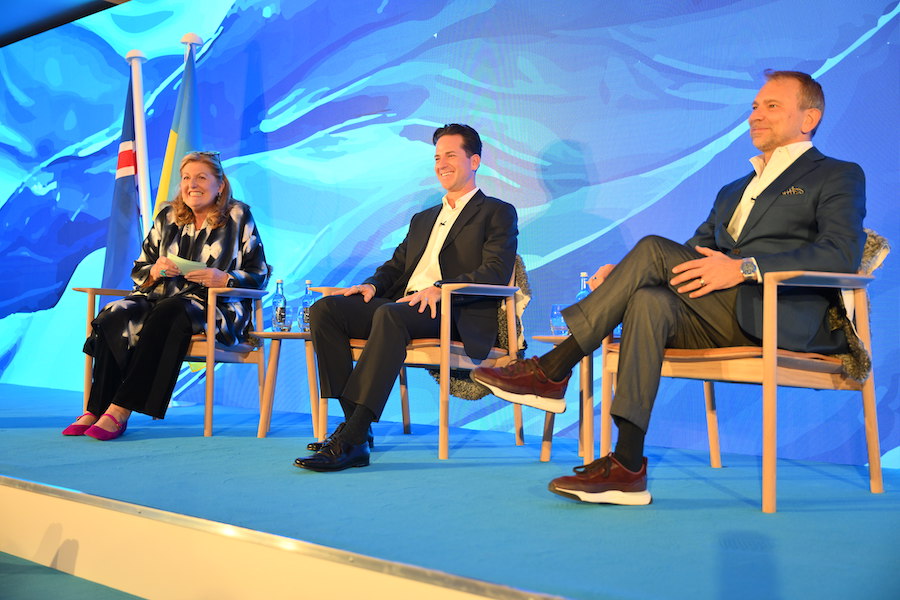 Sue Harmsworth chairs a longevity panel at the Global Wellness Summit in Scotland