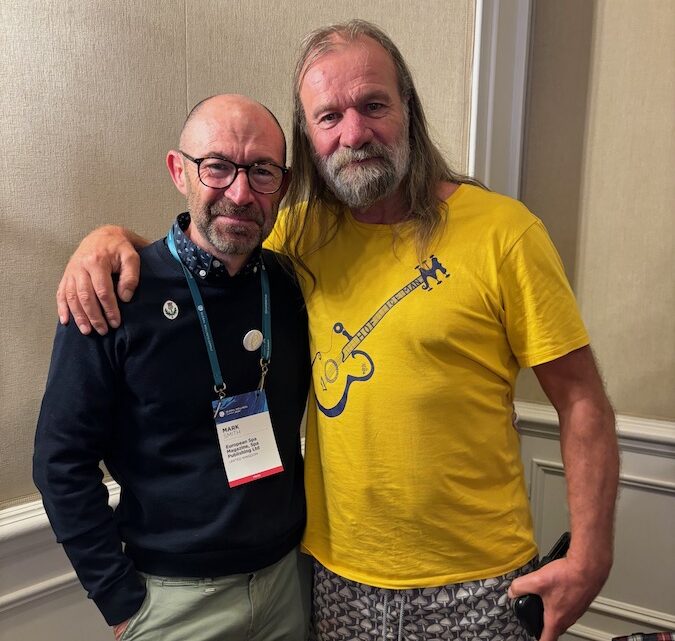 Mark Smith and Wim Hof at Global Wellness Summit