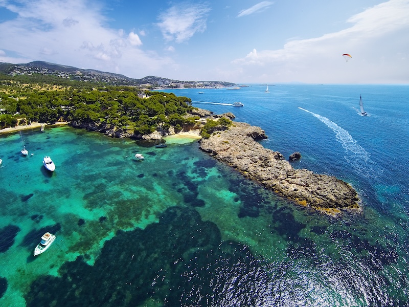 Arial view of a luxury resort in the Med