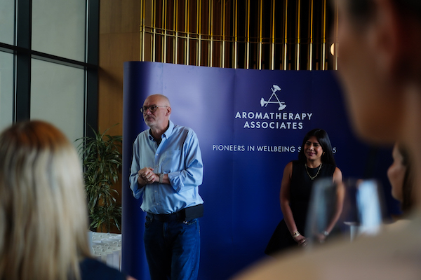 Dr Neil Stanley, Sleep expert, talked about the importance of sleep and how aromatherapy can positively influence it at the Aromatherapy Associates event