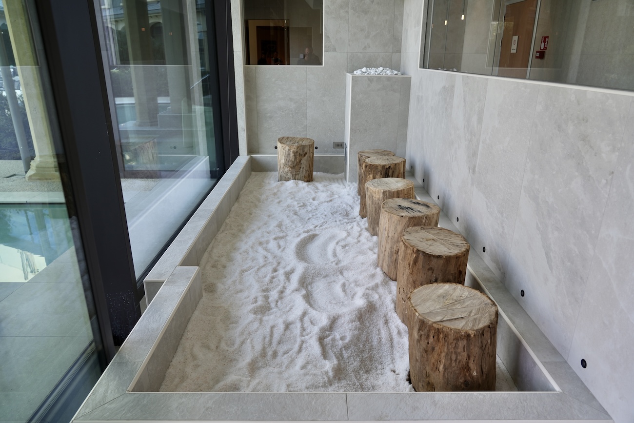 Salt room in a thermal spa area