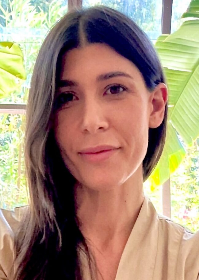 Portrait of woman with dark hair