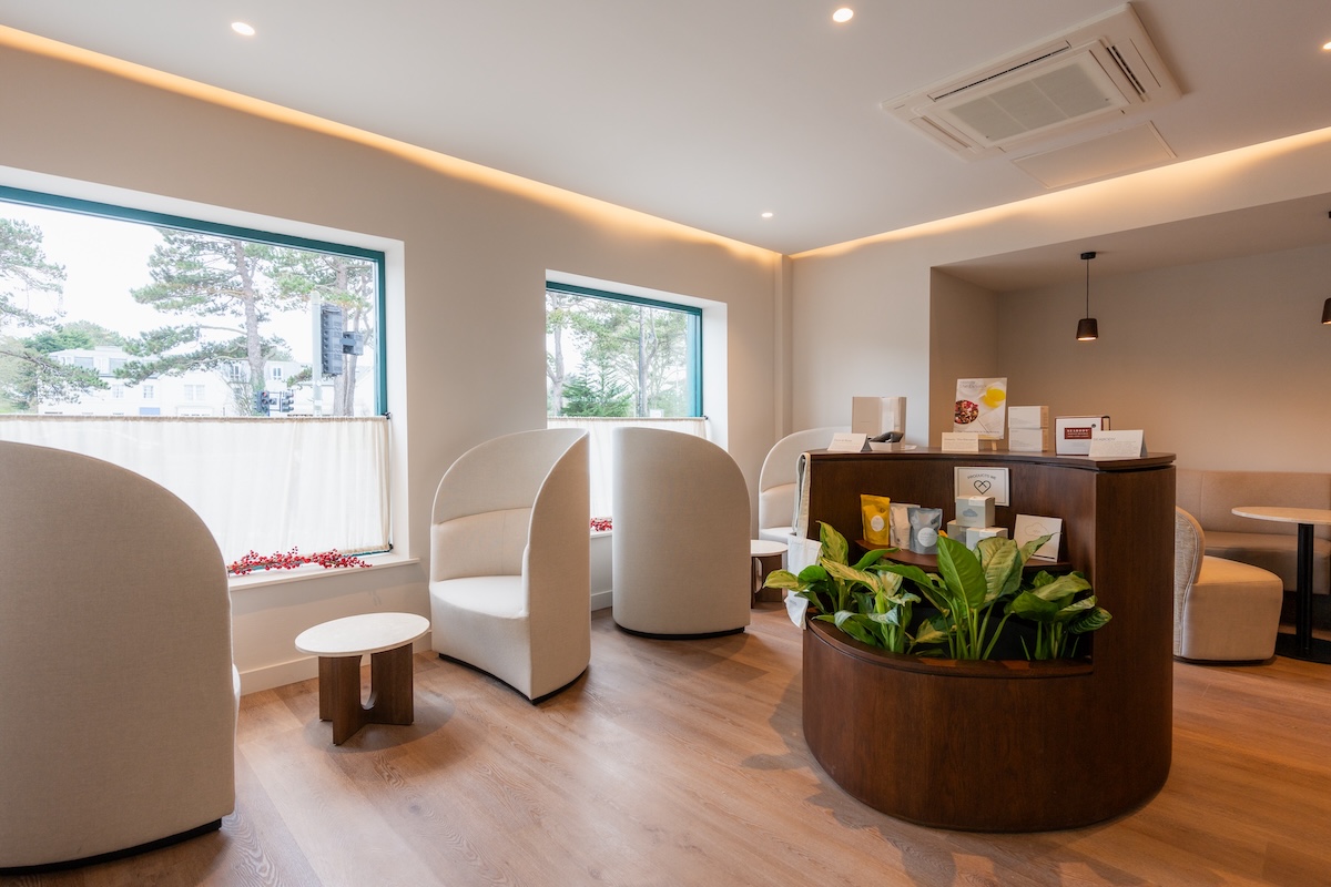 A cafe area in a wellness centre