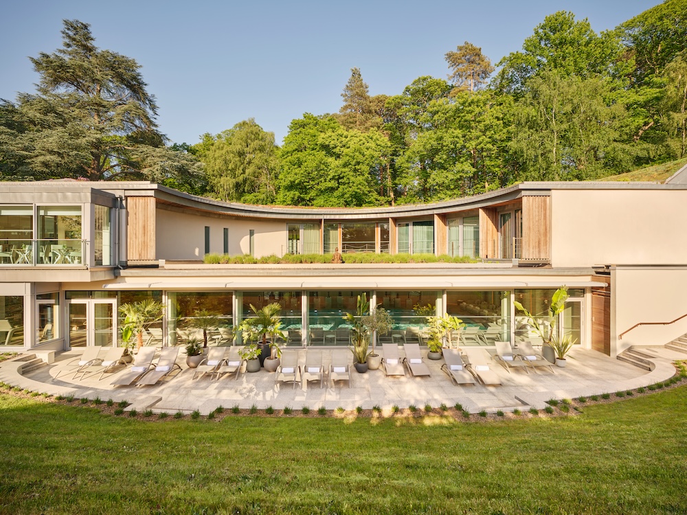 Exterior shot of an english country spa