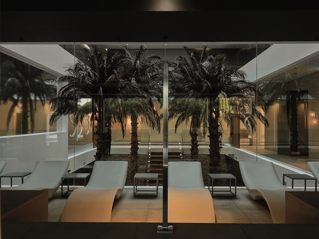 Loungers in a spa