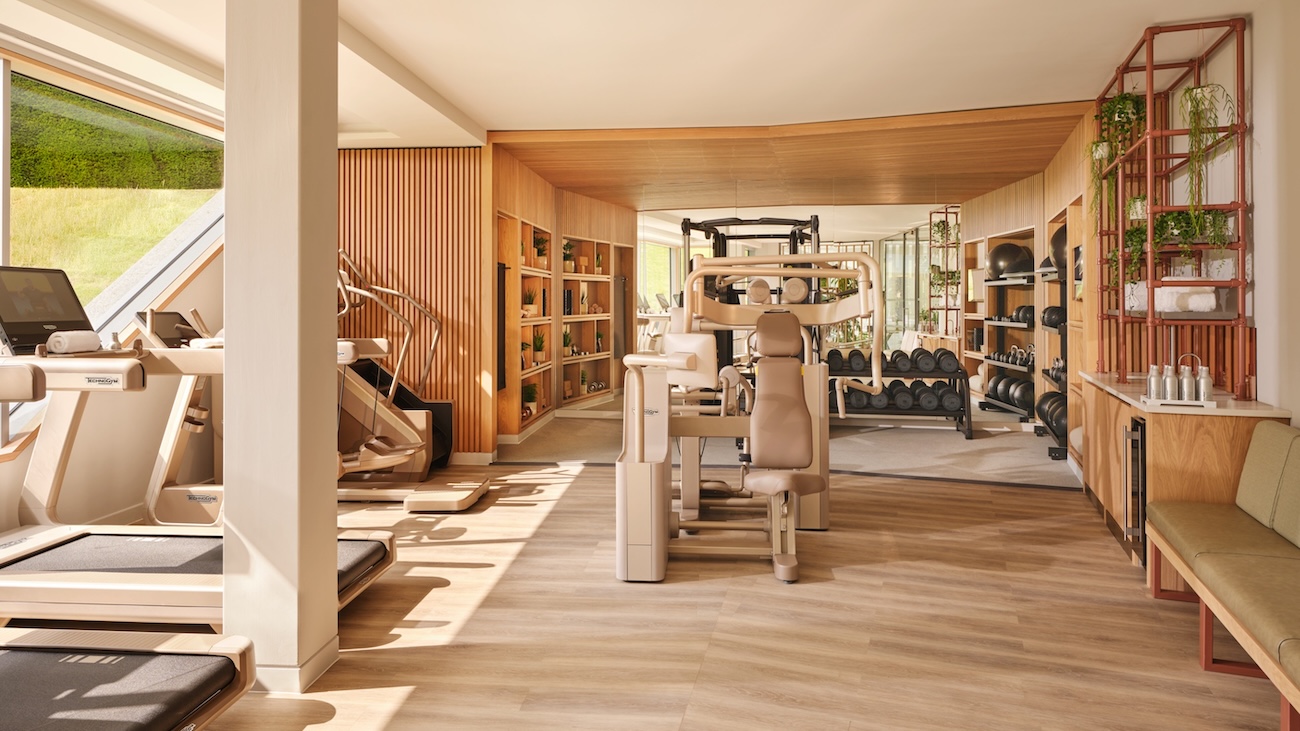 A high end gym space in a spa