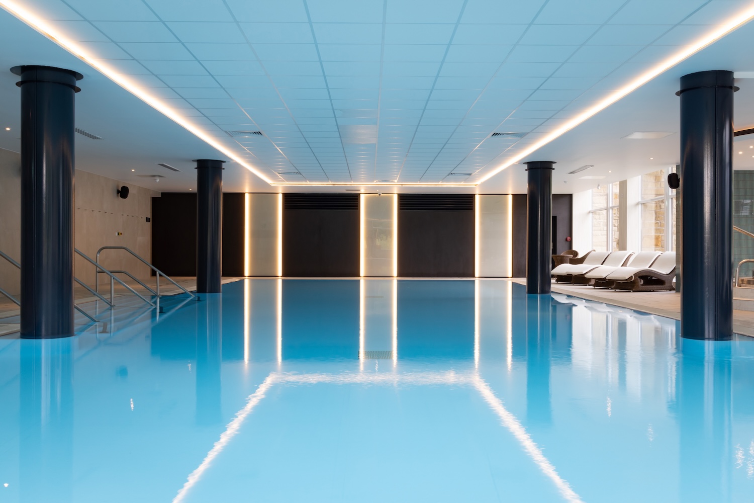 Swimming pool in a high end spa