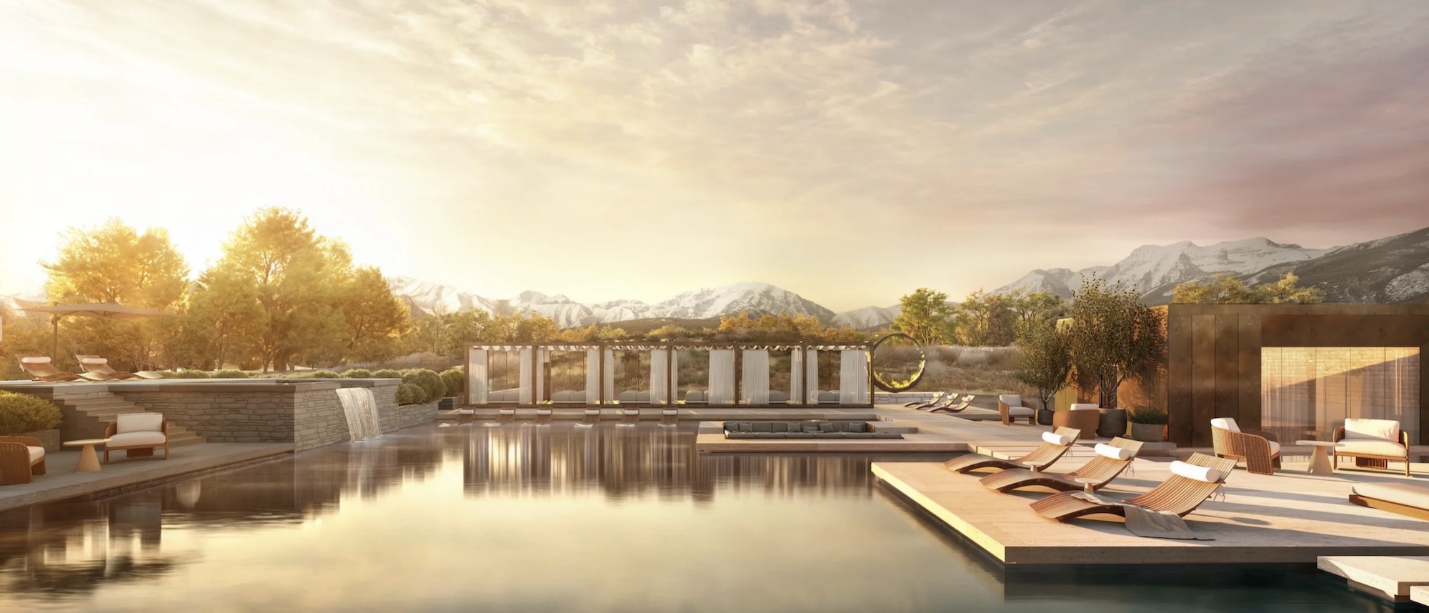 Render image of an american wellness resort