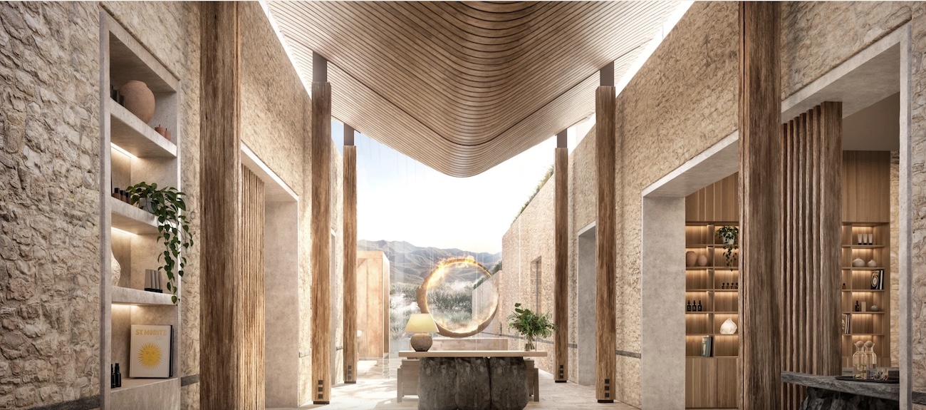 Render image of an american wellness resort