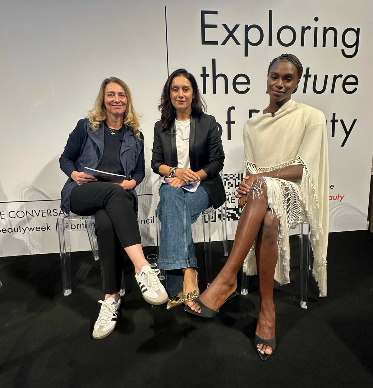 Oriele Frank, Aki Mandhar and Dina Asher Smith