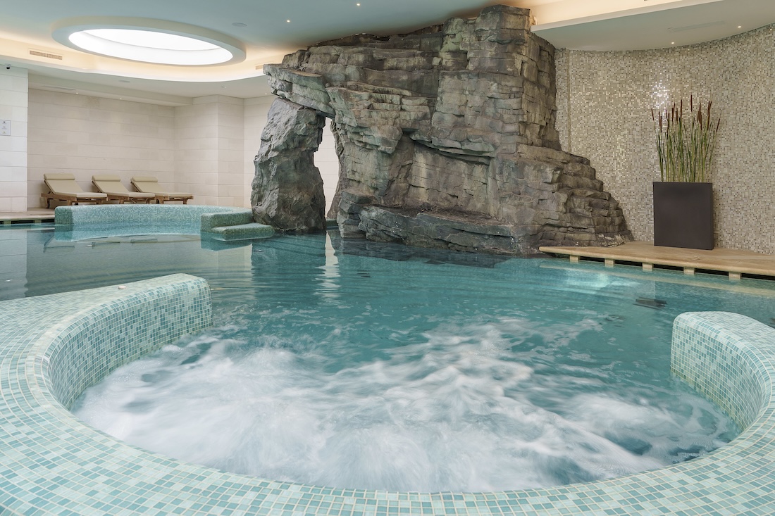 a hydrotherapy pool in a spa