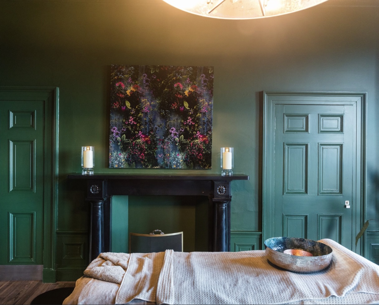 Treatment room at Manor House Therapies in a spa
