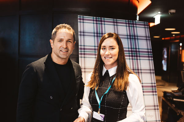 Leon Trayling with Noreen Hickey, Auchrannie Hotel at ishga Conference W Hotel Edinburgh