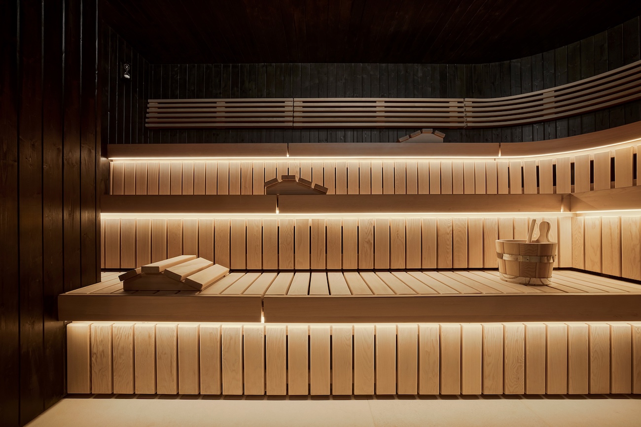 A sauna in a high end spa