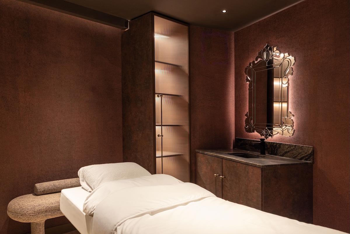 treatment room with spa bed