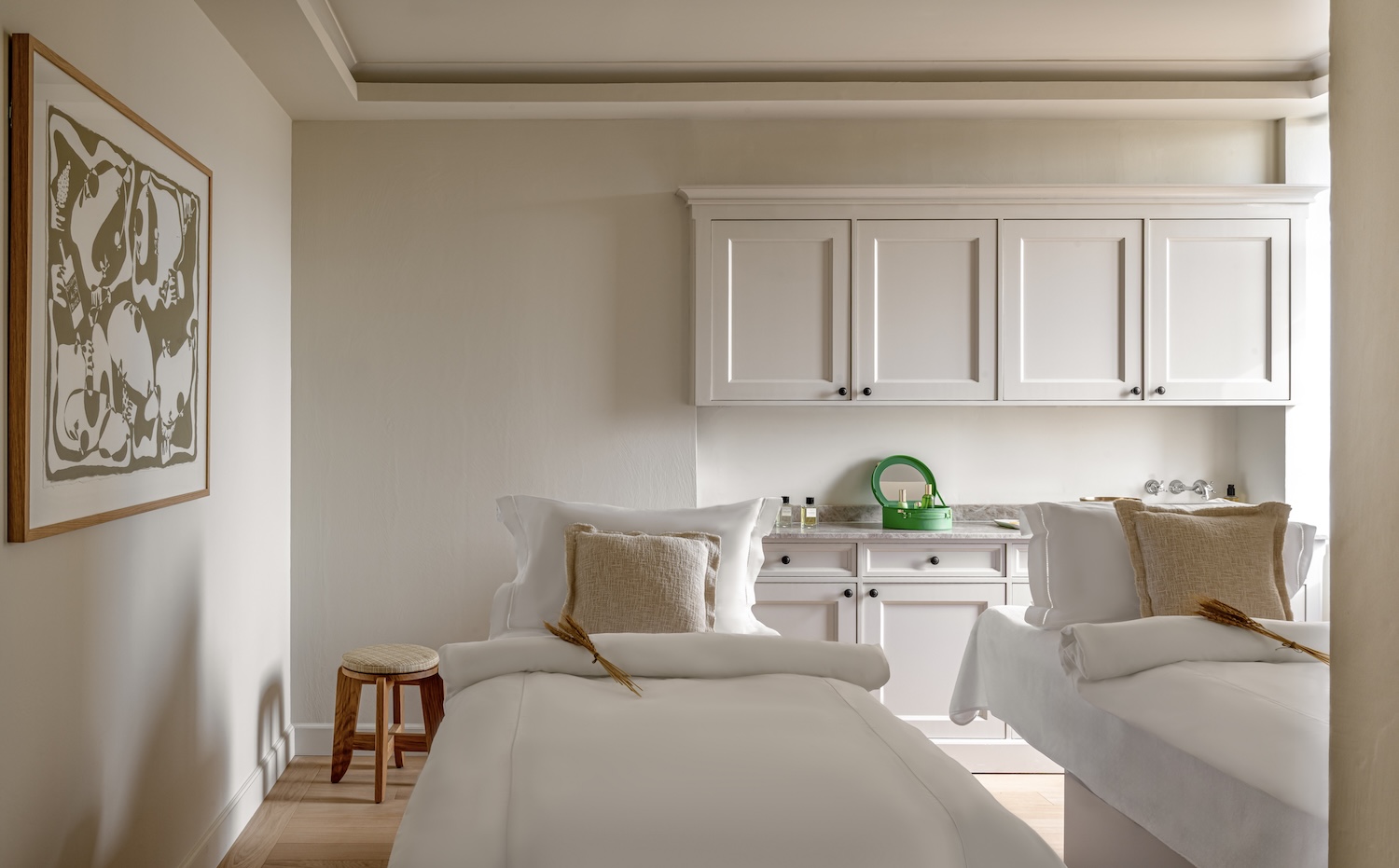 treatment room with two beds