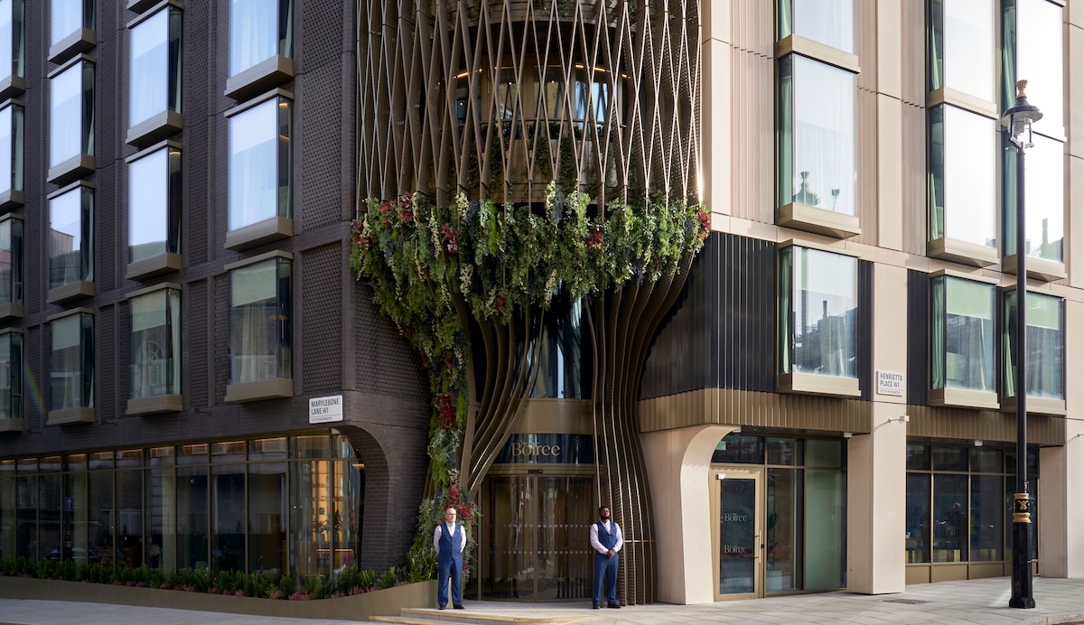 Exterior of high end london hotel