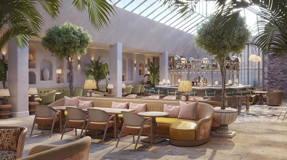 An Orangery restaurant in a hotel