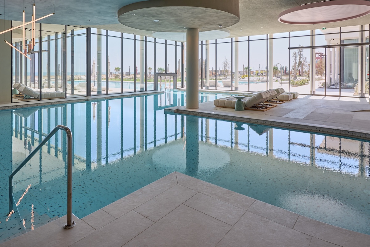 indoor pool in a luxury hotel spa