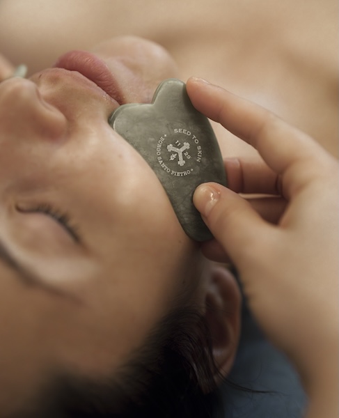 Image of a woman having a Seed to Skin Tuscany Facial Treatment