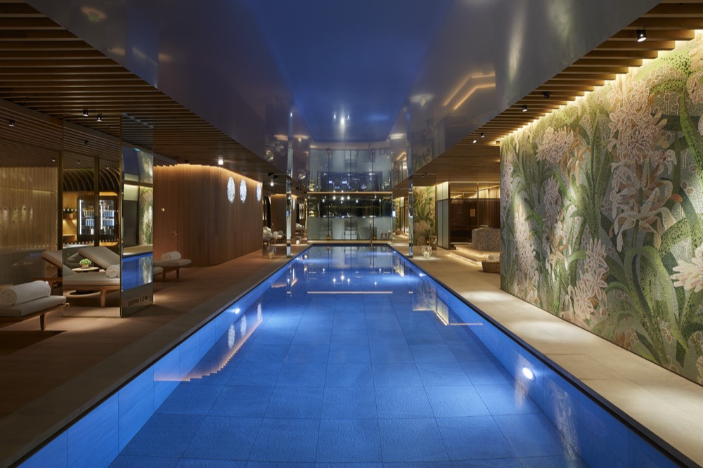 Luxury pool in a high end spa