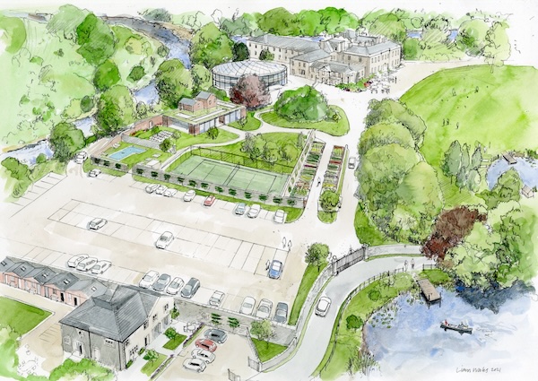 Image showing an artist impression of the new spa project at Gisburne Park