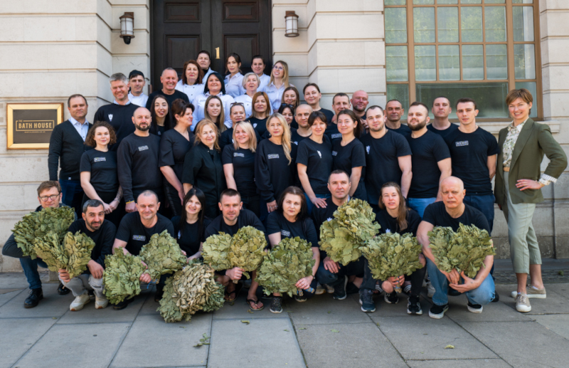 A group of people posing for a picture