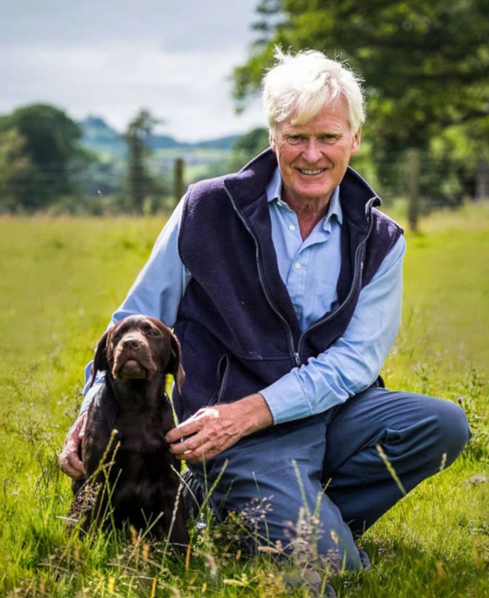 Older gentleman with dog