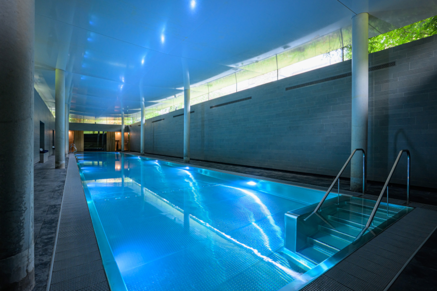 Indoor pool in a spa hotel