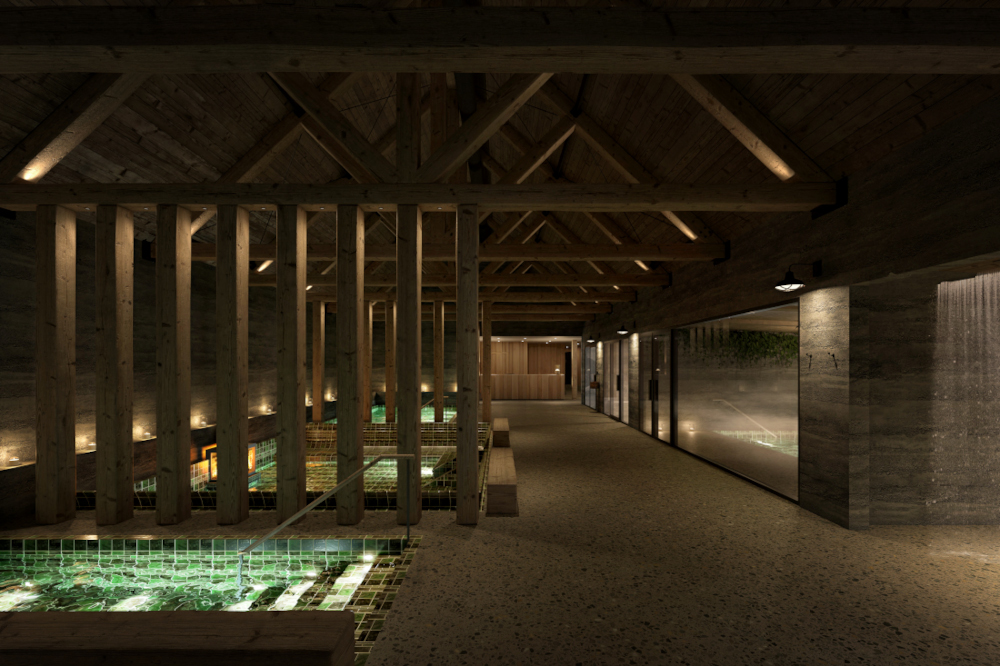 Bath house in a spa