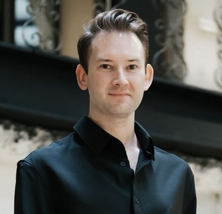 Man in black shirt