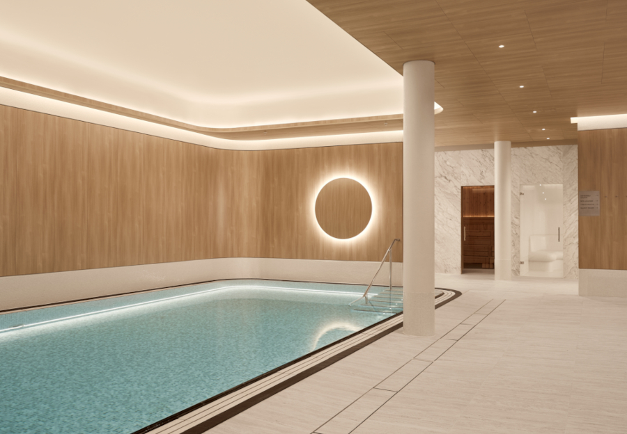 swimming pool in a high end spa hotel