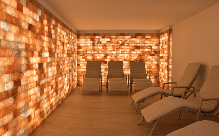 A salt grotto in a spa